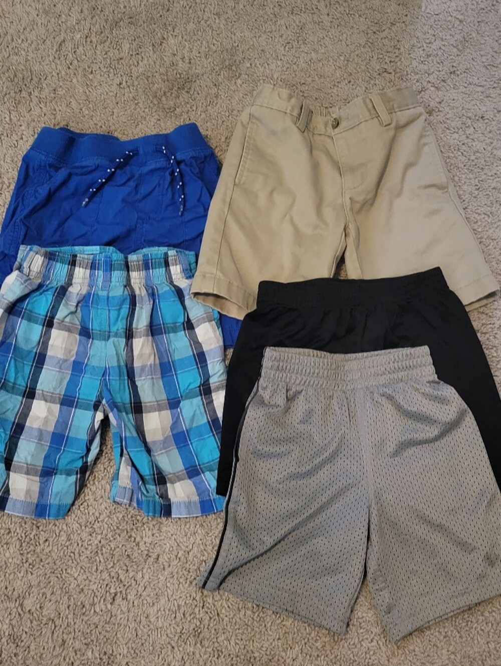 Garanimals Multi-Color Kids Shorts Pack — Blue, Beige, Black, Gray